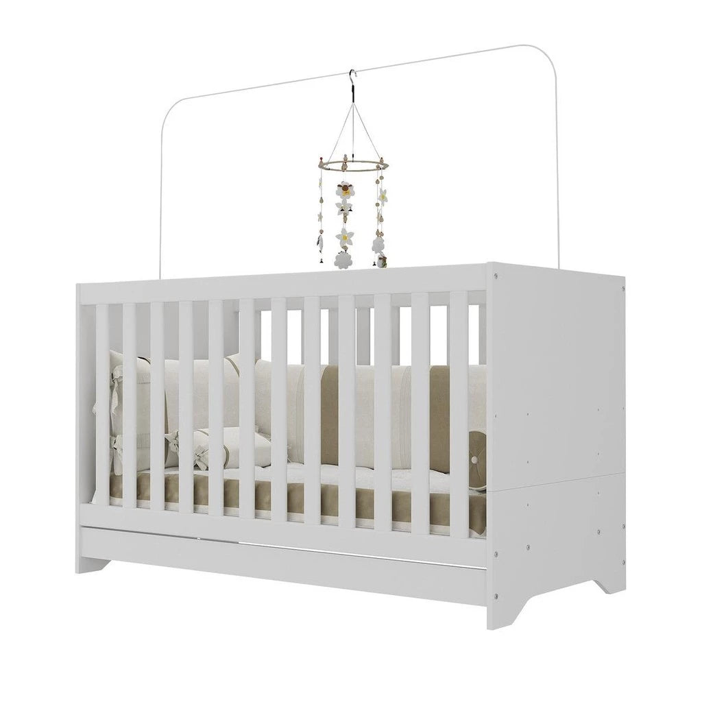 Berço 3 em 1 Evolutivo (Vira Mini Cama) - 100% Madeira Maciça [Garantia de 3 Anos]