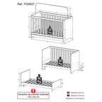 Berço 3 em 1 Evolutivo (Vira Mini Cama) - 100% Madeira Maciça [Garantia de 3 Anos]