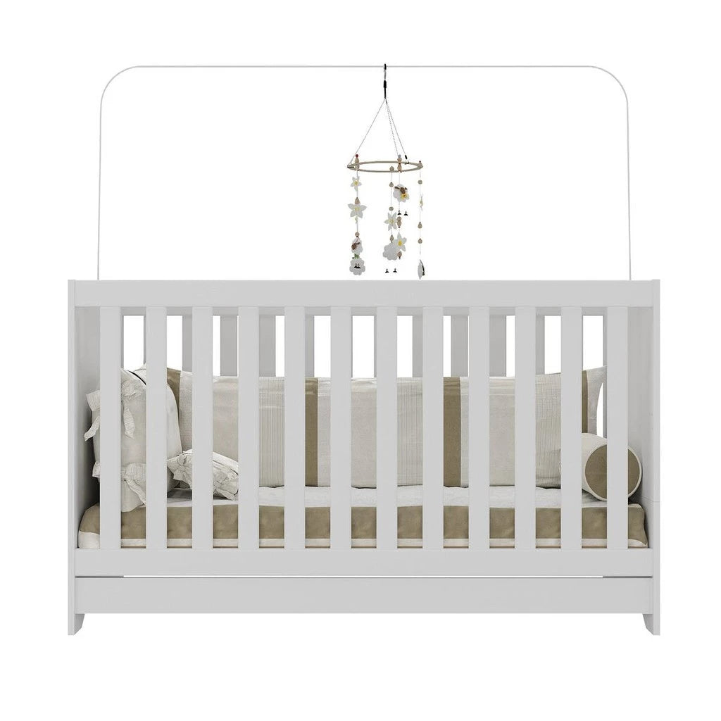 Berço 3 em 1 Evolutivo (Vira Mini Cama) - 100% Madeira Maciça [Garantia de 3 Anos]