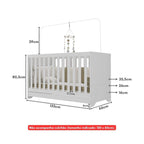 Berço 3 em 1 Evolutivo (Vira Mini Cama) - 100% Madeira Maciça [Garantia de 3 Anos]