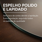 Espelho Orgânico de Chão/Parede Gigante 170x70cm com LED Touch Screen - Vivare Premium [Luz Quente/Fria]