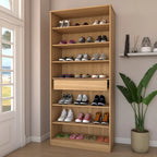 Sapateira Vertical Rubi 2 Portas com Espelho e Gaveta - 100% MDF Branco [15 Pares]